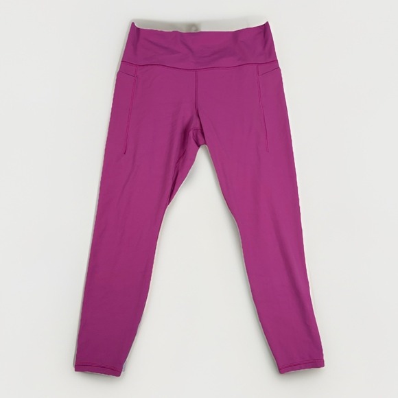 Athleta Pants - Athleta Transcend Stash Tight Leggings SZ XL Pink Ankle Pockets Activewear